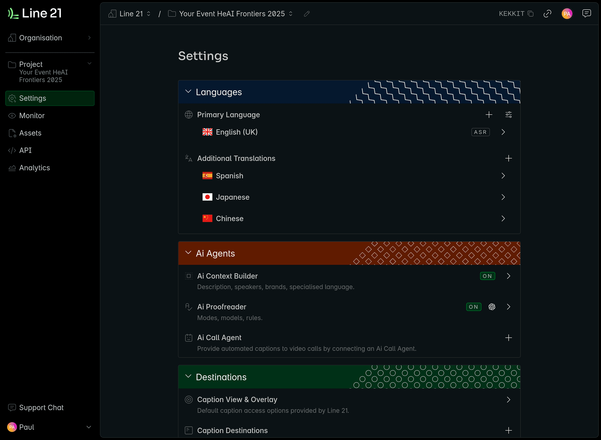 General Settings