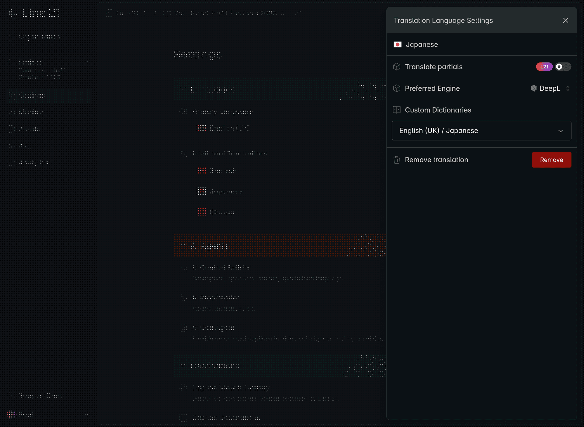 Translation Settings