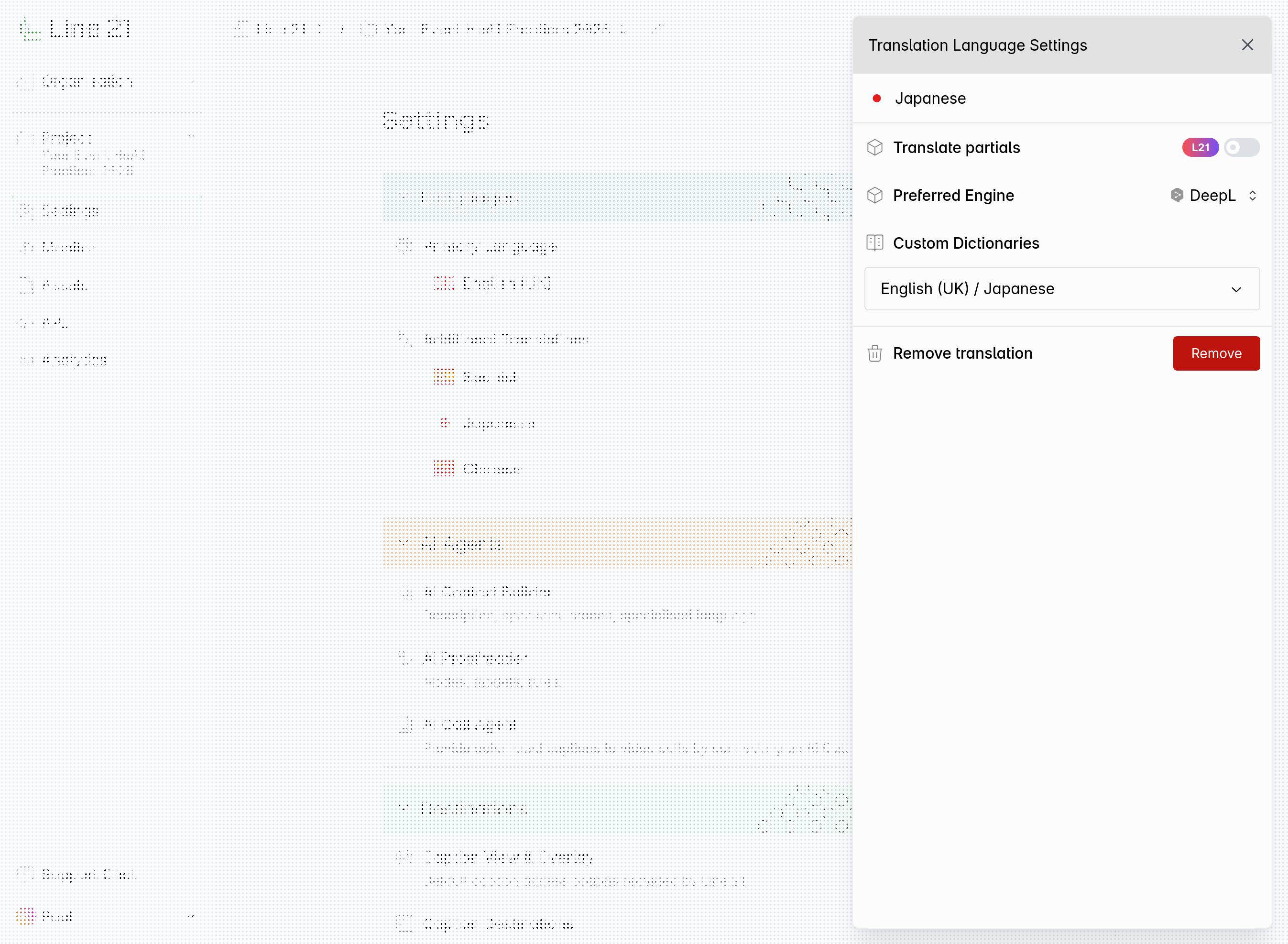 Translation Settings