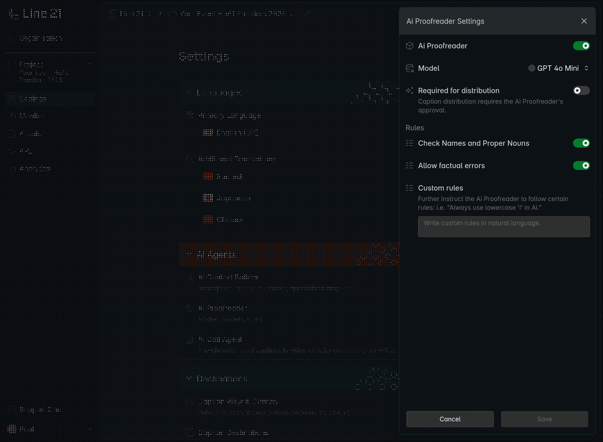 AI Proofreader Settings