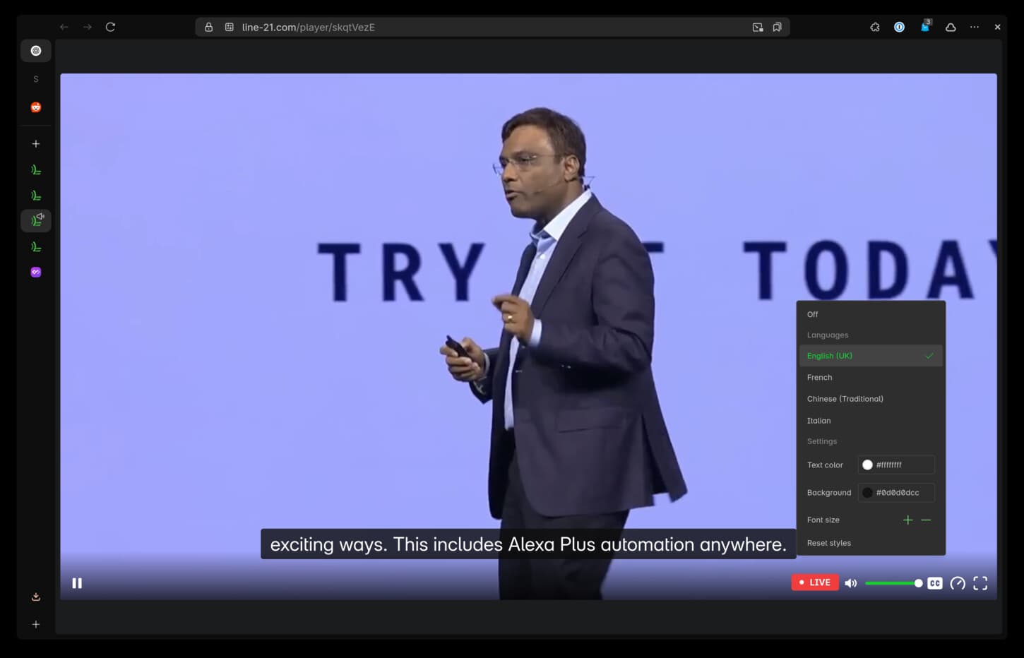 HLS Video Player with Mutiple Languages